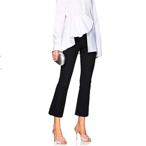 Derek Lam Black Cropped Flare Boot Cut Cotton Pants Size 4